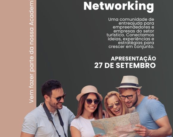 Convite para a presentação da comunidade e Academia Mais Turismo Networking 🚀